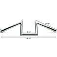thumbnail image 5 of Krator Z Bars Replacement Handlebars Custom Bobber Harley Triumph Chrome 1 Inch Zee Zed Compatible with Harley Davidson Softail Heritage Classic, 5 of 5