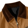 thumbnail image 6 of Atkumj Mens Zip Up Jacket with Pockets and Chest Zip Pockets Fashion Color Spliced Lapel Jackets for Men Loose Solid Color Long Sleeve Casual Outerwear S, 6 of 7