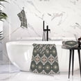thumbnail image 6 of Dark Brown Folk Talavera Towels Highly Absorbent Cotton Towels 2 Pack, Premium Spa & Hotel Quality Quick Dry Towel Set,54" x 27", 6 of 7