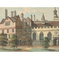 thumbnail image 2 of Samuel Ireland 18x15 Black Ornate Wood Framed Double Matted Museum Art Print Titled - Clifford's Inn (Between 1794 and 1800), 2 of 5