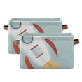 thumbnail image 2 of Rockets in Green Storage Bins Baskets With Handles Storage Box Clothes Organizer Organization Toys, 2 of 7