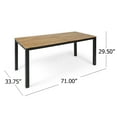 thumbnail image 6 of Noble House Lisa 71" Wood Top Patio Dining Table in Teak, 6 of 7