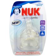 NUK Orthodontic Nipples Size 1 Medium Flow 2 Each
