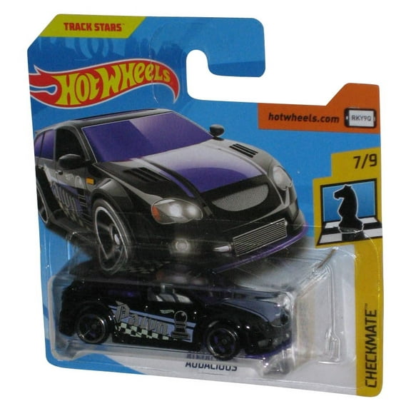 Hot Wheels Checkmate (2017) Black & Purple Audacious Toy Car 7/9 - (Short Card)