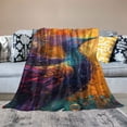 thumbnail image 2 of Mythical Phoenix Art Design Blanket Colorful Print for Bed Sofa Couch Camping Office Housewarming Decor Gift for Family Warm Cozy Throw Blankets, 2 of 6