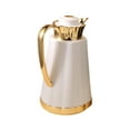 thumbnail image 2 of CarpNettore Arabic Insulated Thermal Coffee Carafe Arabic Insulated Kettle for Gift Home White Gold, 2 of 9