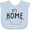 Blue, variant on Inktastic It's Home- State of Iowa Outline Distressed Text Boys or Girls Baby Bib