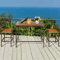 thumbnail image 1 of Costway 3 PCS Patio Rattan Wicker Bar wood Table Chair Outdoor, 1 of 10