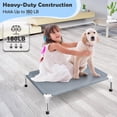 thumbnail image 2 of Elevated Cooling Dog Bed, Raised Outdoor Dog Bed for Medium Dogs, Portable Pet Cots with No-Slip Rubber Feet, Double Layer Polyester Cotton, 2 of 5