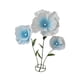 thumbnail image 4 of Flores gigantes para decoración de bodas, flores artificiales grandes con base de pie. Azul claro, 4 of 9