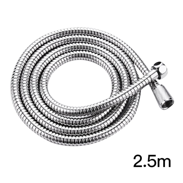 Tubo de agua de doble hebilla de acero inoxidable Manguera de ducha flexible Accesorios de tubo suave de baño 2,5 m sidaley HA6134-03B
