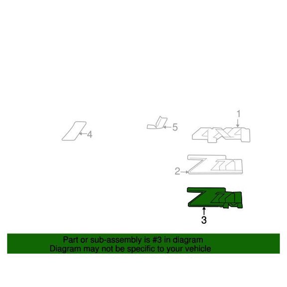 GM 25973040 Decal-Pubx Si Rr
