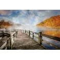 thumbnail image 2 of Celebrate Life Gallery 14x11 White Modern Wood Framed Museum Art Print Titled - Dancing Fog At The Lake, 2 of 4