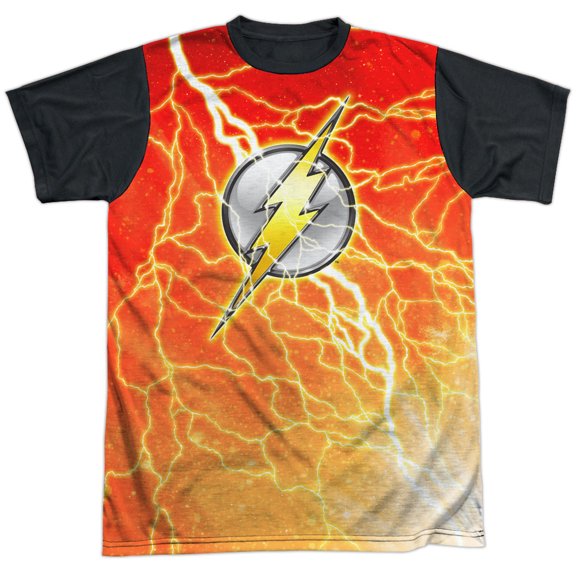 JLA Lightning Logo Unisex Adult Halloween Costume Sublimated T Shirt
