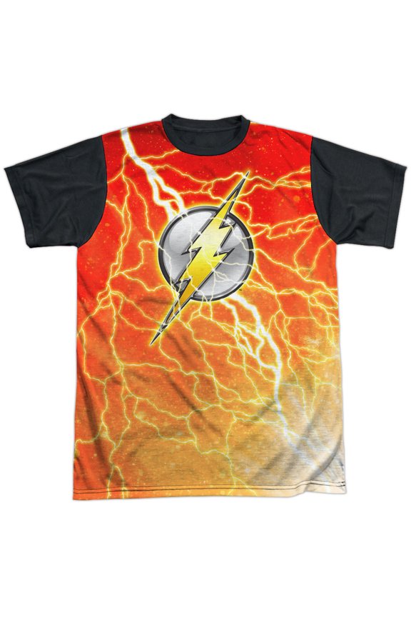 JLA Lightning Logo Unisex Adult Halloween Costume Sublimated T Shirt