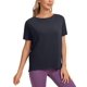 thumbnail image 1 of Remera CRZ YOGA para Mujer de Algodón Pima Azul Marino XX-Small, 1 of 6