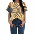 thumbnail image 2 of Endives Women's Short Sleeve T-Shirt Round Neck Printed T Shirt Womens Tops Spring Summer, 2 of 4