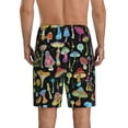 thumbnail image 3 of Kdxio Bright Mushrooms Print Mens Sleep Shorts Bottoms Soft Comfy Pajama Wear Pants with Drawstring Pockets, 3 of 7