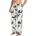 thumbnail image 2 of Uemuo Cool Chicken Pattern Men's Wide Leg Palazzo Lounge Pants with Pockets Light Weight Loose Comfy Casual Pajama Pants-Large, 2 of 9