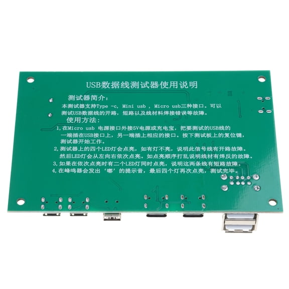 KUFptva MultiFunction USB Charging Cable Tester Compatible for USB A USB C USB Port for Real Time Performances Check