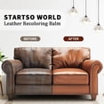 thumbnail image 3 of STARTSO WORLD Leather Recoloring Balm, Dark Brown Leather Repair Kit for Furniture, Leather Dye, Leather Color Restorer for Couches, Leather Couch Paint | Repair, Restore Faded & Scratched Leather, 3 of 8