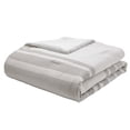 thumbnail image 2 of HomeTrends Black/ White Stripe Jacquard 3 Piece Double/ Queen Comforter Set, 2 of 4