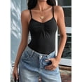 thumbnail image 5 of Women Y2K Sweetheart Neck Sleeveless Crop Tank Tops Backless Pleated Bustier Camis Going Out Top Black XL, 5 of 7