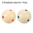 thumbnail image 3 of Uxcell 2 1/4" Pro Cup Billiard Cue Ball Pool Ball with 6 Dots for Training Beige 2 Pack, 3 of 5