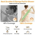 thumbnail image 3 of Hootek 3Pcs Exfoliating Body Scrubber Set, Back Scrubber,Bath Glove and Shower Bath Sponge Loofah for Shower, Bath Exfoliating Body Scrubber for Men and Women, Body Wash Scrub Bath Supplies, Green, 3 of 7