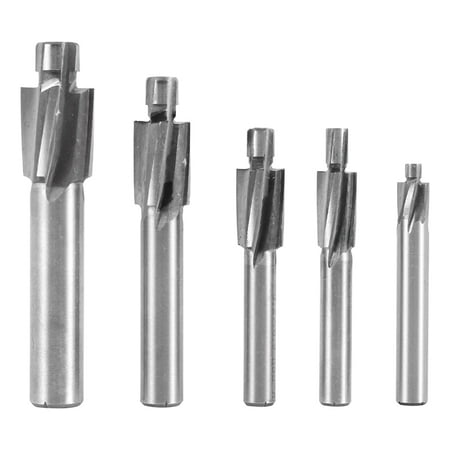 

5Pcs HSS Counterbore End -M8 Pilot Slotting Tool Milling Cutter Countersink End Mills