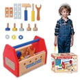 thumbnail image 1 of Juguete Para Niños Caja De Herramientas Con Accesorios De Madera Kids House RPL03, 1 of 9