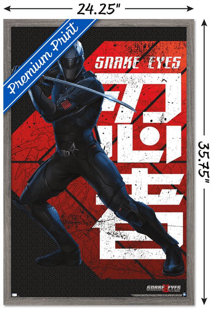 G.I. Joe: Snake Eyes - Pose Wall Poster, 22.375" x 34", Framed