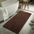 thumbnail image 3 of Softlife Luxury Soft Bathroom Non-Slip Rug Shaggy Bath Mat,20"x32",Coffee, 3 of 5