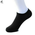 thumbnail image 3 of PULLIMORE 9 Pairs Mens Womens Ankle Athletic Socks Casual Solid Low Cut Sock (Black), 3 of 9