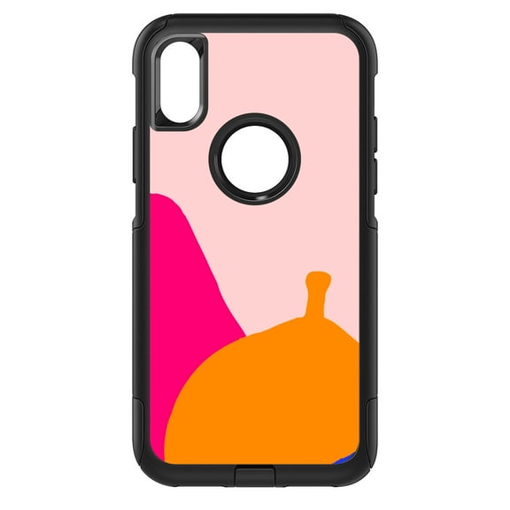 DistinctInk Custom SKIN / DECAL compatible with OtterBox Commuter for iPhone XR (6.1" Screen) - Summer Vibes Bold Flower Blue Orange Pink