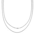 thumbnail image 4 of 14K White Gold Cuban Curb Chain Necklace for Men and Women â€“ Measures 2 mm x Thickness 22 Inches Length, 4 of 6