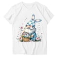 thumbnail image 3 of VBTAPA Novelty Graphic Tees for Women Happy Easter Bunny Print T-Shirt Cute Leopard Rabbit Tee Tops Lightning Sales Green XXL, 3 of 5