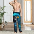 thumbnail image 4 of KLL Mens Pajama Pants for Men,Mens Lounge Pants,Funny Gifts for Men,Men's Pajama Bottoms-Modern Style Blue Parrot, 4 of 5