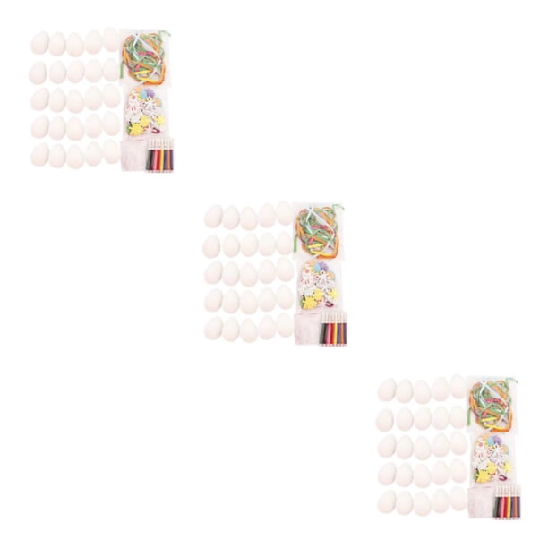 Bewildely Kit de artesanía de huevos de Pascua DIY, adorno colgante de pintura para decoración de fiesta infantil Type1 NO1