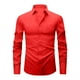 thumbnail image 2 of Blusa y camisa de manga larga con cuello vuelto para hombre, informal, de color liso, a la moda, con botones y bolsillos, de manga larga, con cuello vuelto, transpirable y elástica, de poliéster., 2 of 5