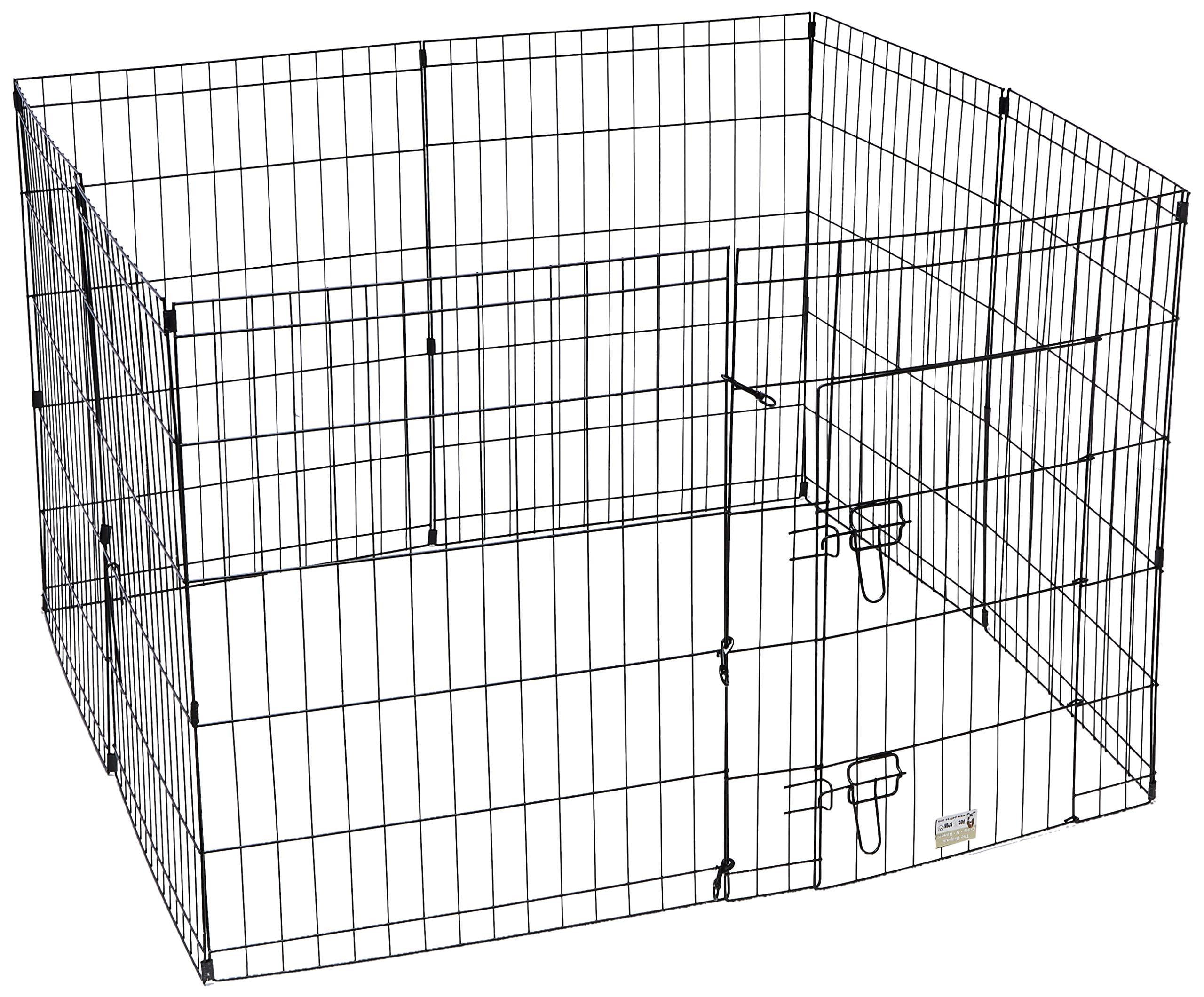 Photo 1 of Playpen for Dogs with Panels in Black (24 in. L x 3 in. W x 24 in. H (22 lbs.))