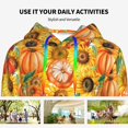 thumbnail image 4 of Daiia Pumpkins And Sunflowers Pattern Women's Fashion Hoodies & Sweatshirts with Kangaroo Pocket Hooded Sweatshirt with Eye-catching Drawstrings-X-Large, 4 of 7