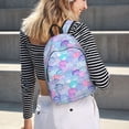 thumbnail image 5 of Rateoe Watercolor Sea Shells 1 Pattern Durable Canvas Backpack for Men & Women – Stylish & Lightweight – Adjustable Straps, Multiple Pockets – Fits 15-17 Inch LaptopsSmall, 5 of 5