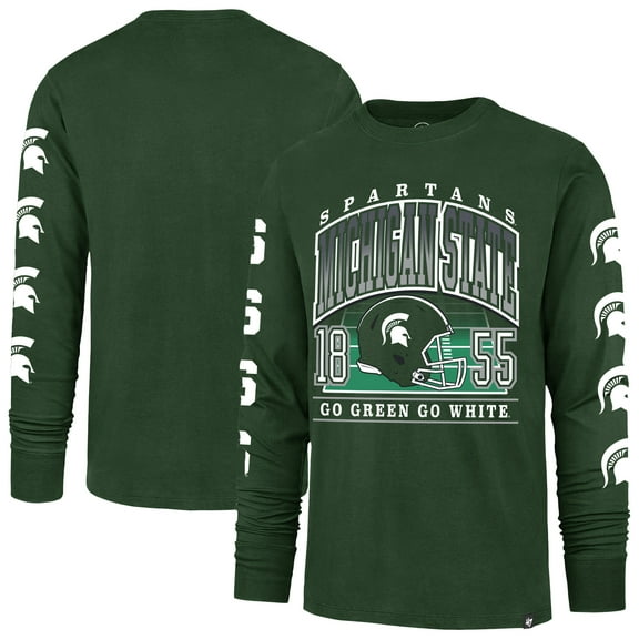 Men's '47  Green Michigan State Spartans Go Big Long Sleeve T-Shirt