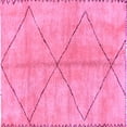 thumbnail image 1 of Ahgly Company Indoor Square Abstract Pink Modern Area Rugs, 4' Square, 1 of 4