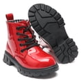 thumbnail image 7 of DADAWEN Toddler Boys Girls Combat Boots Ankle Boots Kid Unisex Shoes Red 6 Toddler, 7 of 7