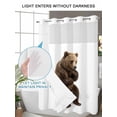 thumbnail image 6 of No Hook Shower Curtain with Snap-in Liner, Funny Bears Waterproof Fabric Bathroom Curtains, Cute Art Fun Lovely Animals on Toilets Bath Curtains & Mesh Top Window 66"x72", 6 of 9