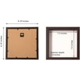 thumbnail image 3 of Muzilife 10x10 inch Shadow Box Picture Frame with Linen Board Deep Wood Glass Display Case, Walnut, 3 of 5