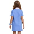 thumbnail image 3 of iixpin Girls Short Dress Collar Skater Tunic Causal Cute School Uniform Kids Party Dress for Summer Blue 10, 3 of 6
