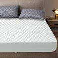 thumbnail image 6 of Qocolhg Bedding Quilted Fitted Mattress Pad, Full Size Mattress Protector for Adjustable Bed, Elastic Fitted Mattress Topper Protector and Cover Stretches up to 12 inch Deep, 78.7x78.7 inch (White), 6 of 6